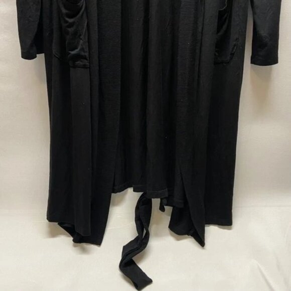 Torrid Super Soft Sleep Robe Women's 00 M/L Black Belted Pockets Rayon Blend EUC - Picture 4 of 7